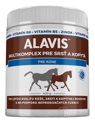 ALAVIS MULTIKOMPLEX PRE SRSŤ A KOPYTÁ prášok pre kone 1x400 g