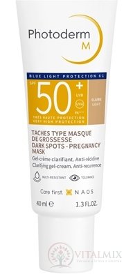 BIODERMA Photoderm M SVETLÝ SPF 50+ gél - krém (Pigmentové škvrny - tehotenská maska) 1x40 ml