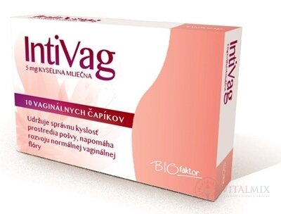 BIOfaktor IntiVag vaginálne čapíky s obsahom kyseliny mliečnej 1x10 ks