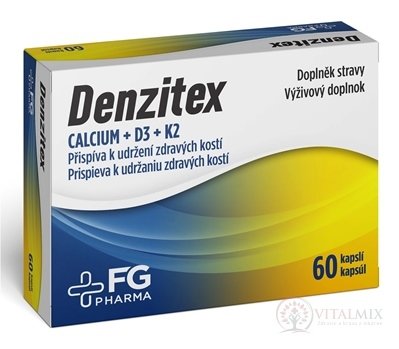 DENZITEX - FG Pharma cps (calcium+D3+K2) (inov. 2022) 1x60 ks