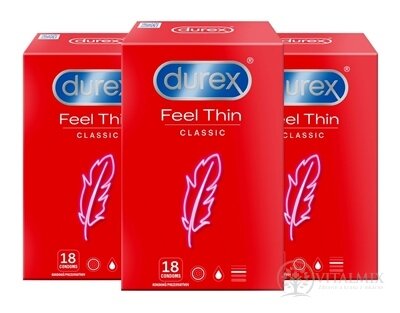 DUREX Feel Thin Classic kondóm (2+1) 3x18 ks (54 ks)