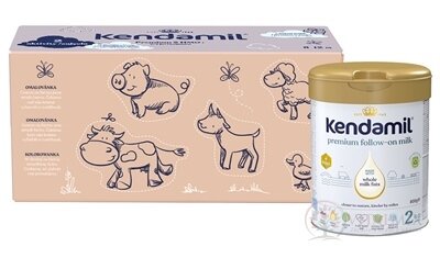 KENDAMIL Premium 2 HMO+ (box - kreatívne balenie) následná mliečna dojčenská výživa (od ukonč. 6. mesiaca) 3x800 g (2,4 kg)