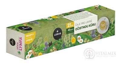 LEROS ČAJE PRE JARNÚ OČISTNÚ KÚRU čaj Očista Myseľ 21x1,3 g + čaj Očista Telo 21x1,4 g + čaj Očista Lymfa 20x1,5 g (86,7 g), 1x1 set