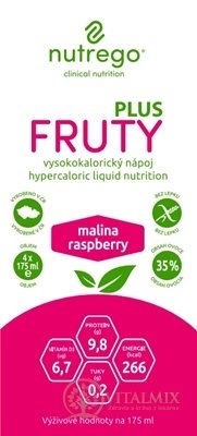 Nutrego FRUTY PLUS Malina kapsičky 4x175 ml