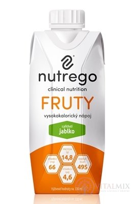 Nutrego FRUTY s príchuťou jablko 12x330 ml