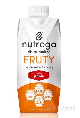 Nutrego FRUTY s príchuťou jahoda 1x330 ml