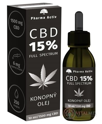 Pharma Activ CBD 15% Full Spectrum KONOPNÝ OLEJ 1x10 ml