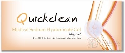 Quickclean 10 mg/1 ml Gél s hyaluronátom sodným v predplnenej injekčnej striekačke, na náhradu synoviálnej tekutiny na kĺby 1x1 ml