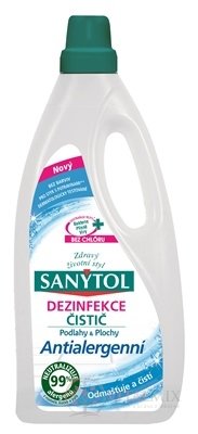 SANYTOL ČISTIČ Podlahy a Plochy Antialergénny, Dezinfekcia, 1x1 l