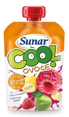 Sunar COOL ovocie Malina, Banán, Jablko (od ukonč. 12. mesiaca) 1x120 g