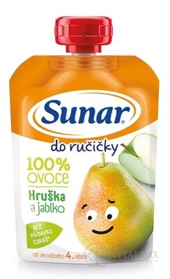 Sunar Do ručičky HRUŠKA a jablko 100 % ovocia (od ukonč. 4. mesiaca) 1x100 g