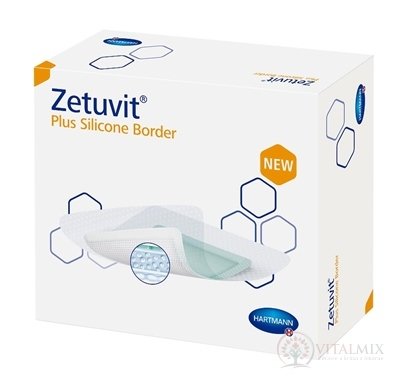 Zetuvit Plus Silicone Border kompres sterilný (15x25 cm) 1x10 ks