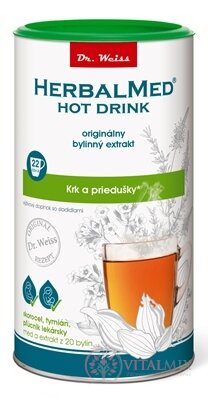 HERBALMED HOT DRINK (skorocel, tymian, pľúcnik) kašeľ a priedušky / krk a priedušky 1x180 g