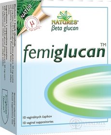 NATURES Femiglucan vaginálne čapíky 1x10 ks