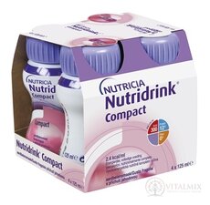 NUTRIDRINK COMPACT s jahodovou príchuťou 4x125 ml (500 ml)