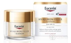 Eucerin HYALURON-FILLER+ELASTICITY denný krém SPF 15, anti-age, 1x50 ml