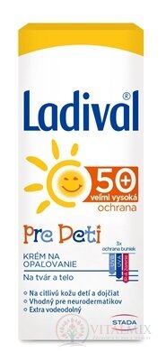 Ladival PRE DETI FACE SPF 50+ krém na opaľovanie 1x50 ml