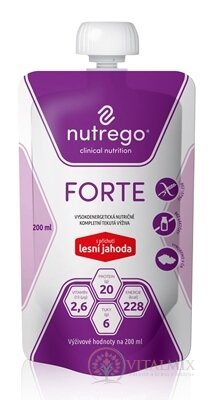 Nutrego FORTE s príchuťou lesná jahoda 12x200 ml