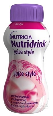 Nutridrink Juice Style s jahodovou príchuťou (inov.2021) 4x200 ml (800 ml)