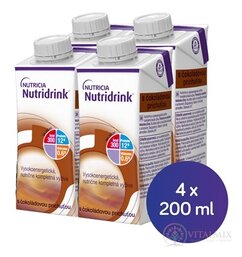 Nutridrink s čokoládovou príchuťou (krabička) 4x200 ml