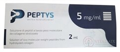 PEPTYS 5 roztok peptidov PEP-52 z kolagénu 5 mg/ml injekcia predplnená, nízkomolekulárne peptidy (LWP) 1x2 ml