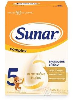 Sunar Complex 5 mliečna výživa (od ukonč. 36. mesiaca) 2x300 g (600 g)